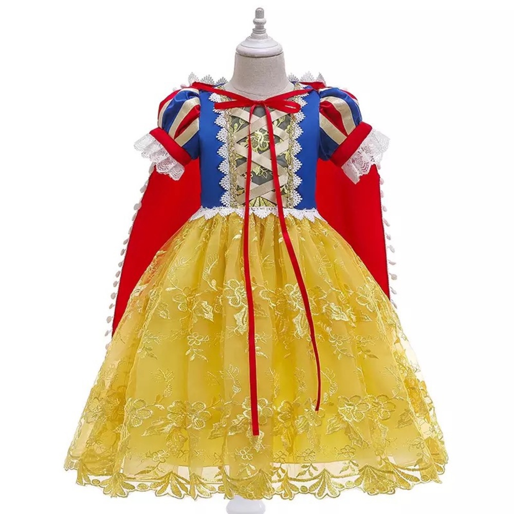 Fancy Embroidered Snow White Costume Dress - Picture 3 of 9